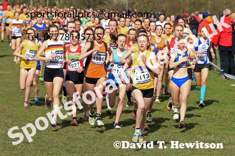 Womens Under-17s 2022 CAU Inter Counties Cross Country, Prestwold Hall, Loughborough.  Photo: David T. Hewitson/Sports for All Pics
